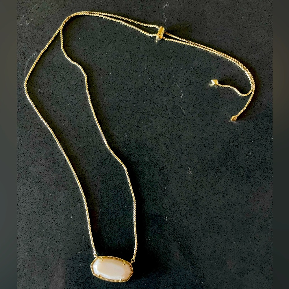 Kendra Scott Elisa Oversize Adjustable Pendant Necklace | White